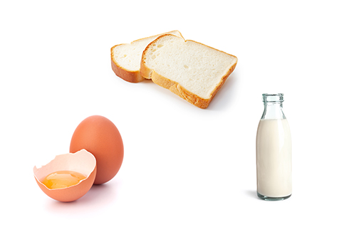 Base du tarama pain de mie lait et oeuf